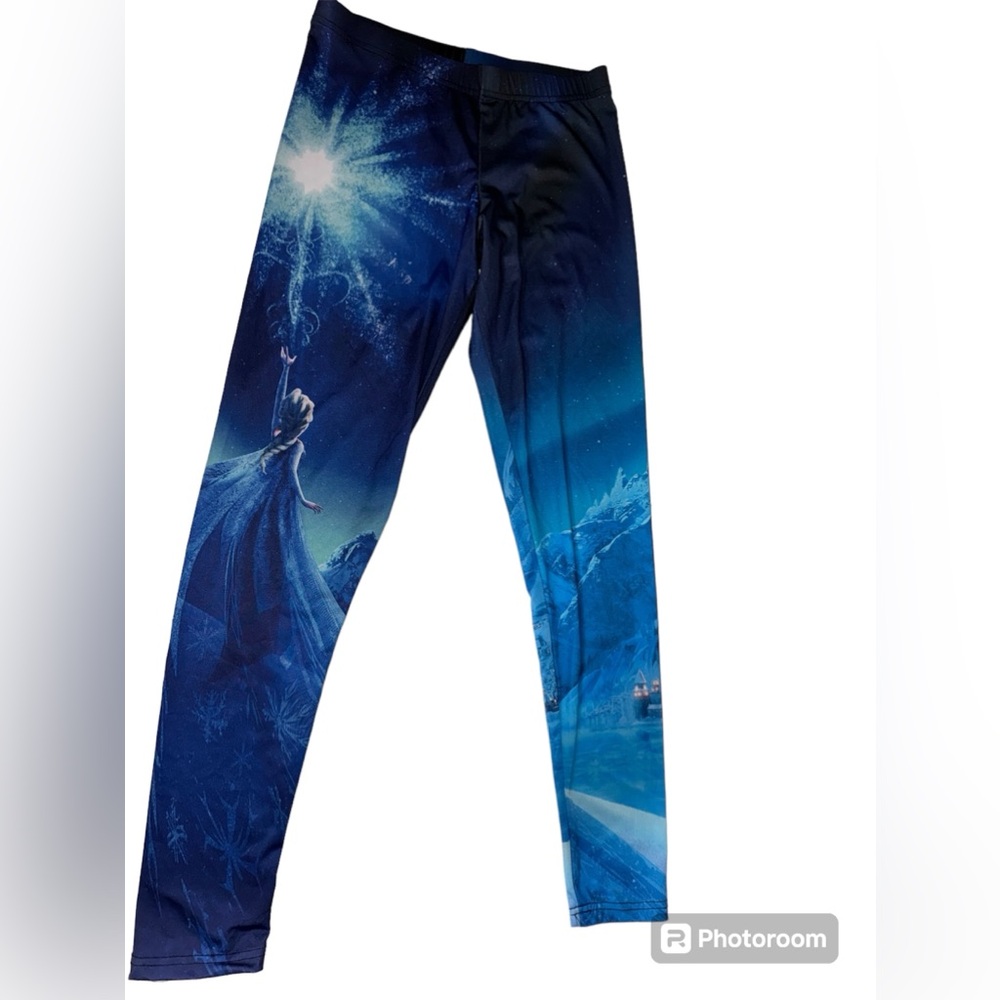 Frozen Elsa & castle Leggings M